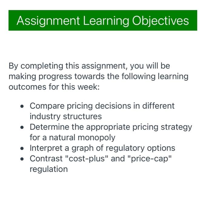 learning objectives assignment