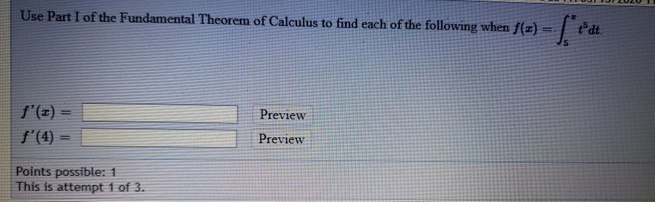 Solved Use Part 1 of the Fundamental Theorem of Calculus to | Chegg.com