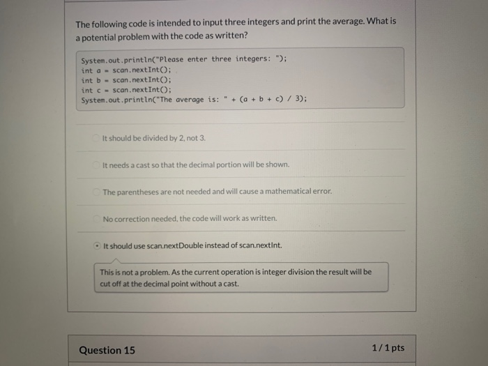 Solved The following code is intended to input three | Chegg.com