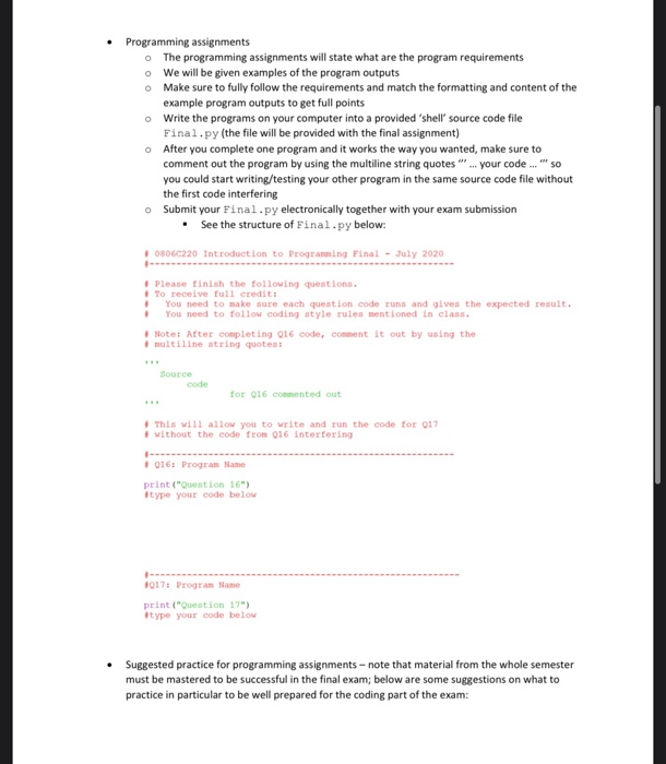 Solved Programming Assignments The Programming Assignments Chegg Com