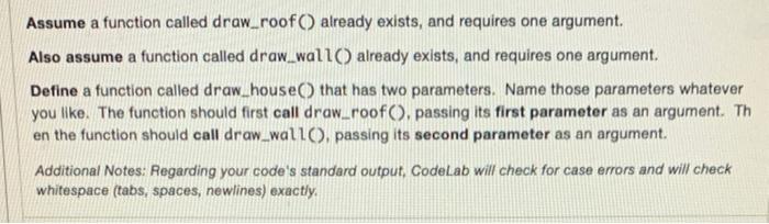 Solved Assume that a function called takes_two() already | Chegg.com