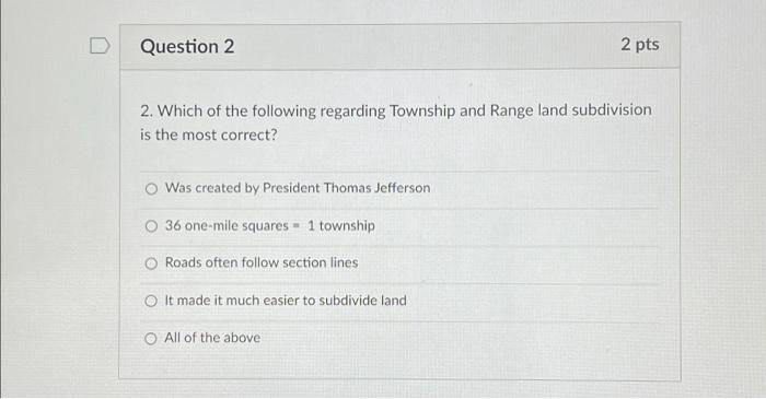 Solved D Question 2 2. Which of the following regarding | Chegg.com