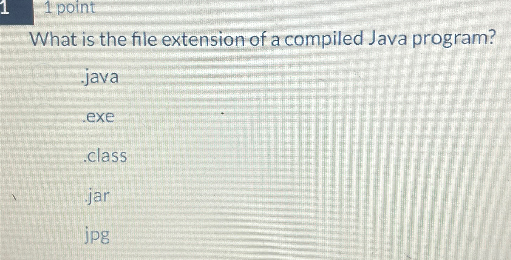 what is the file extension of a successfully compiled java program