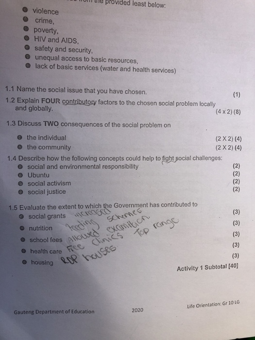 Rovided Least Below Violence Crime Poverty Hiv And Chegg 