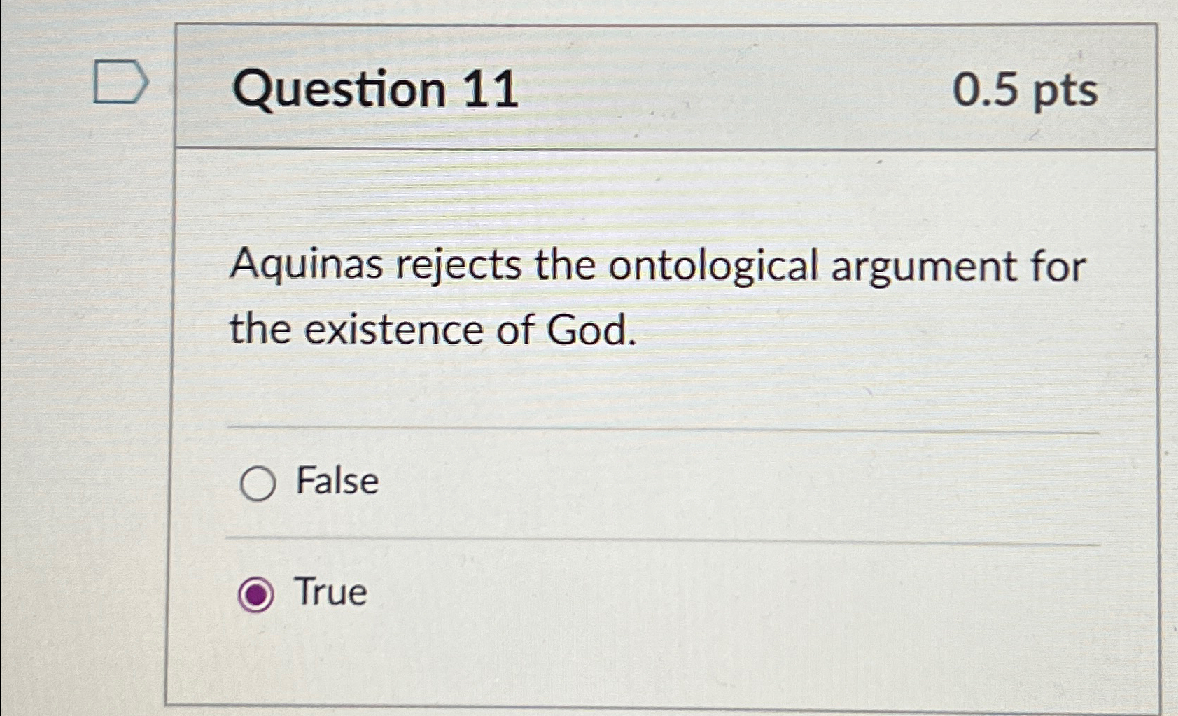 Solved Question 110.5ptsAquinas rejects the ontological | Chegg.com