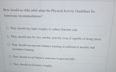 Physical Activity Guidelines for Americans - Older Adults