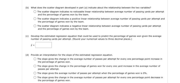 The National Football League (NFL) records a variety | Chegg.com