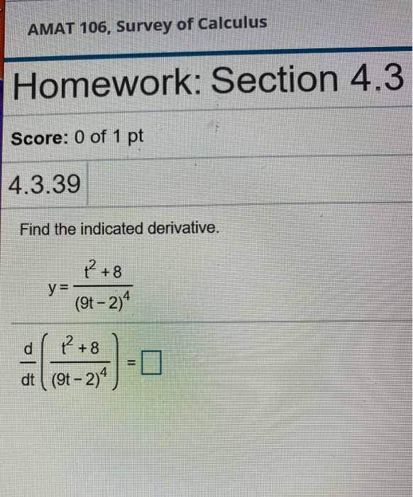 calculus homework
