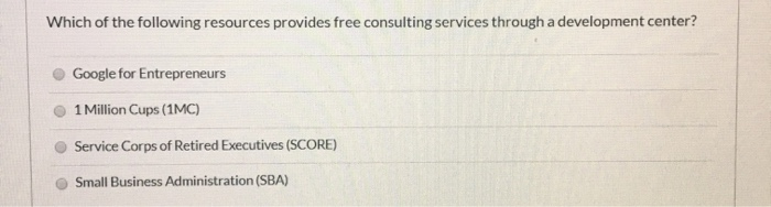 Solved Which of the following resources provides free | Chegg.com