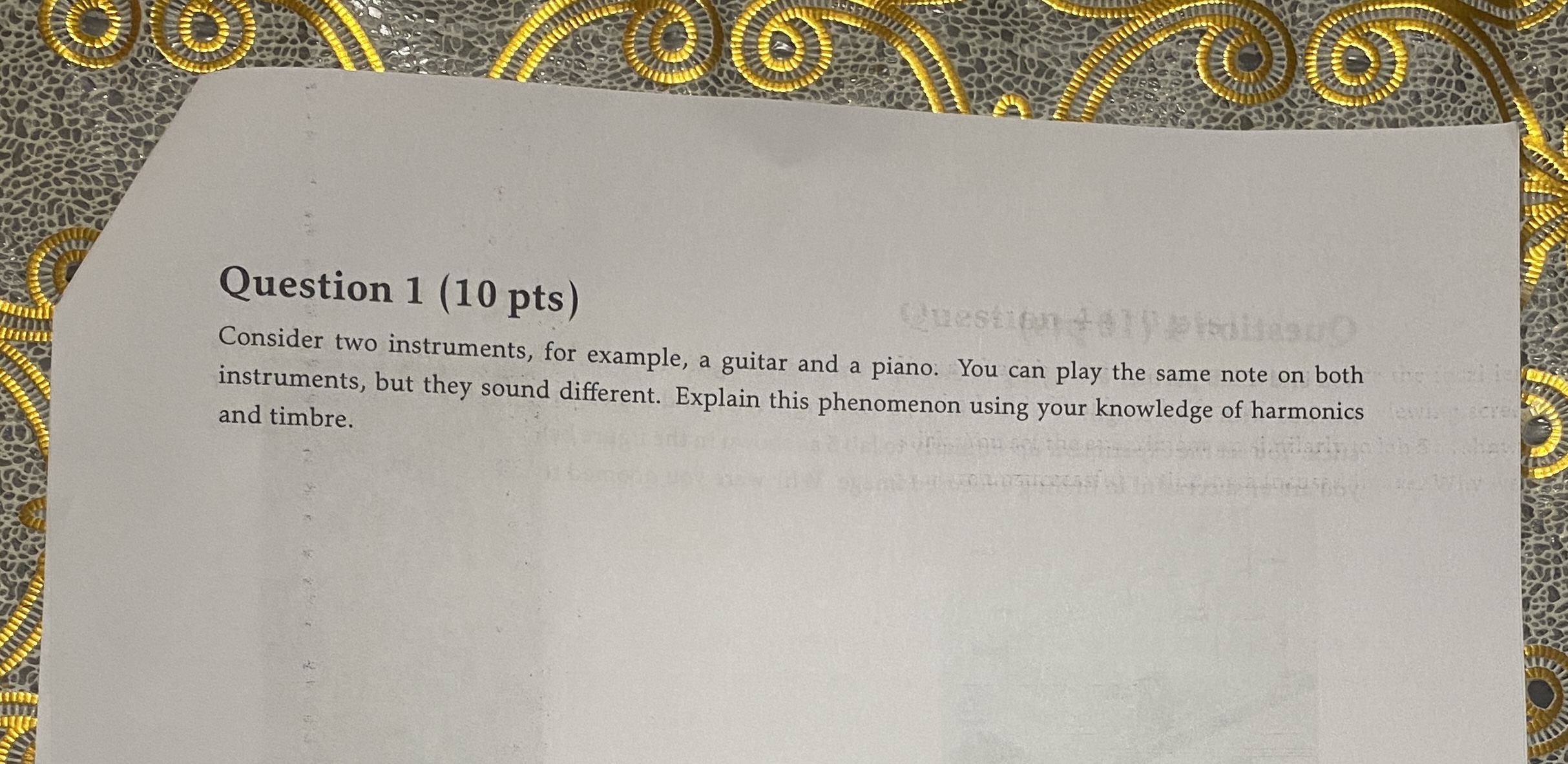 Solved Question 1 (10 ﻿pts)Consider two instruments, for | Chegg.com