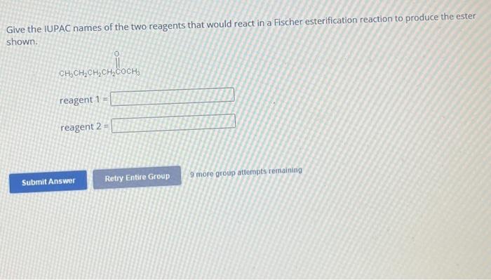 Solved Draw a structural formula for the missing organic | Chegg.com