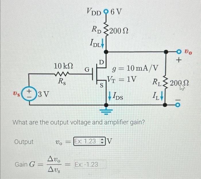 Solved What are the output voltage and amplifier gain? | Chegg.com