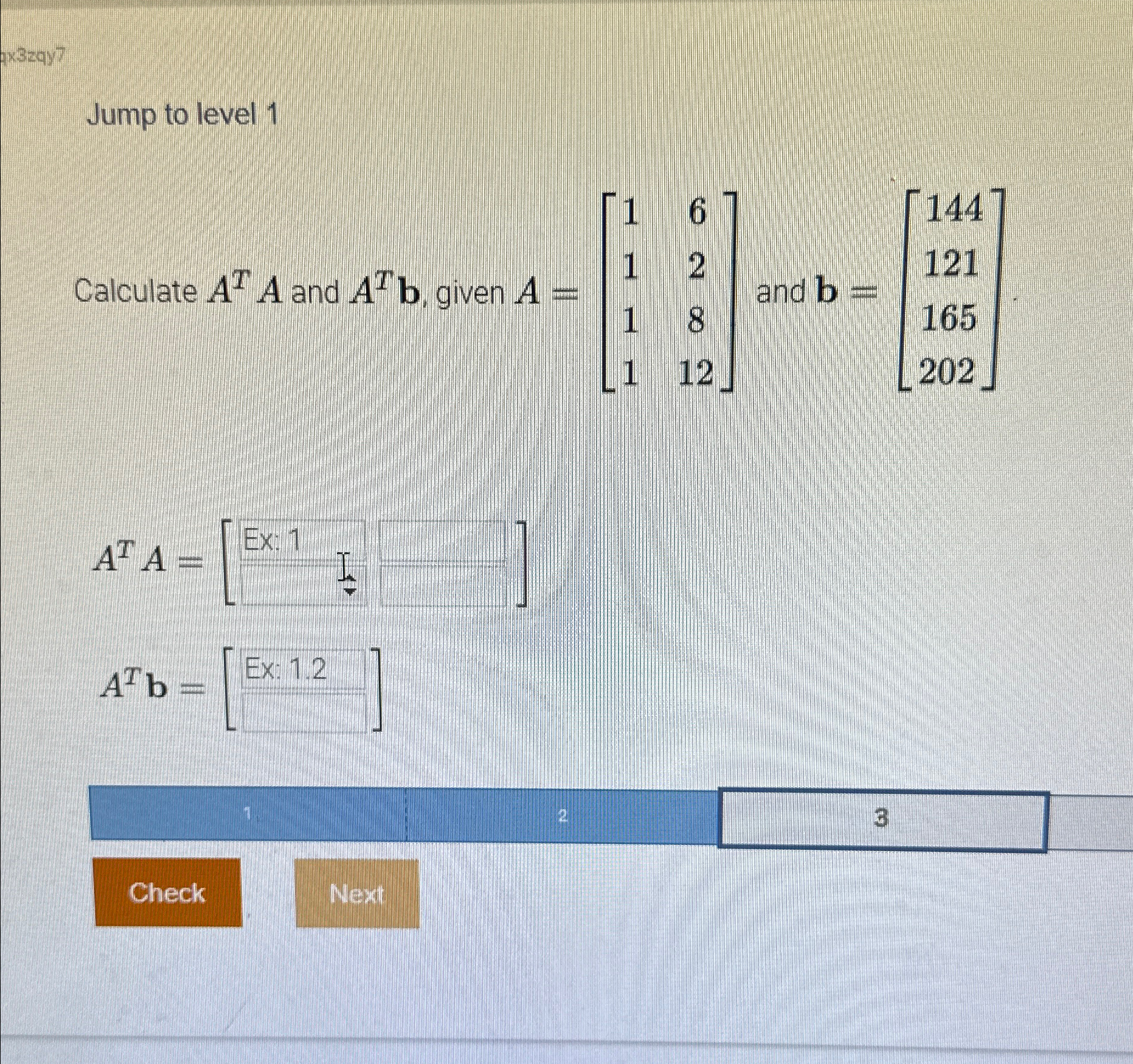Solved Jump to level 1Calculate ATA and ATb, ﻿given | Chegg.com