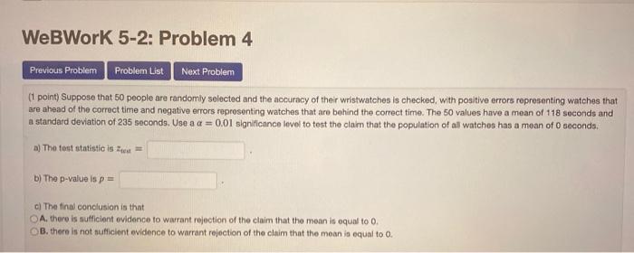 Solved WeBWork 5-2: Problem 2 Previous Problem Problem List | Chegg.com