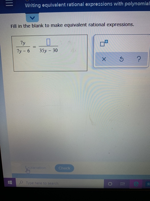 Solved Writing equivalent rational expressions with | Chegg.com