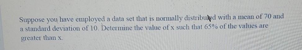 Solved Suppose you have employed a data set that is normally | Chegg.com