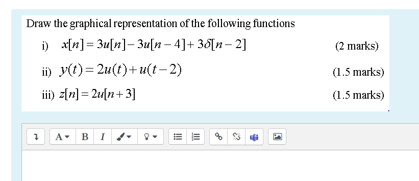 Solved (2 marks) Draw the graphical representation of the | Chegg.com