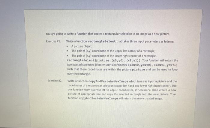 Solved You are going to write a function that copies a | Chegg.com