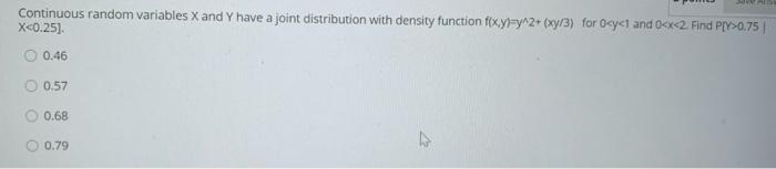 Solved Continuous random variables X and Y have a joint | Chegg.com