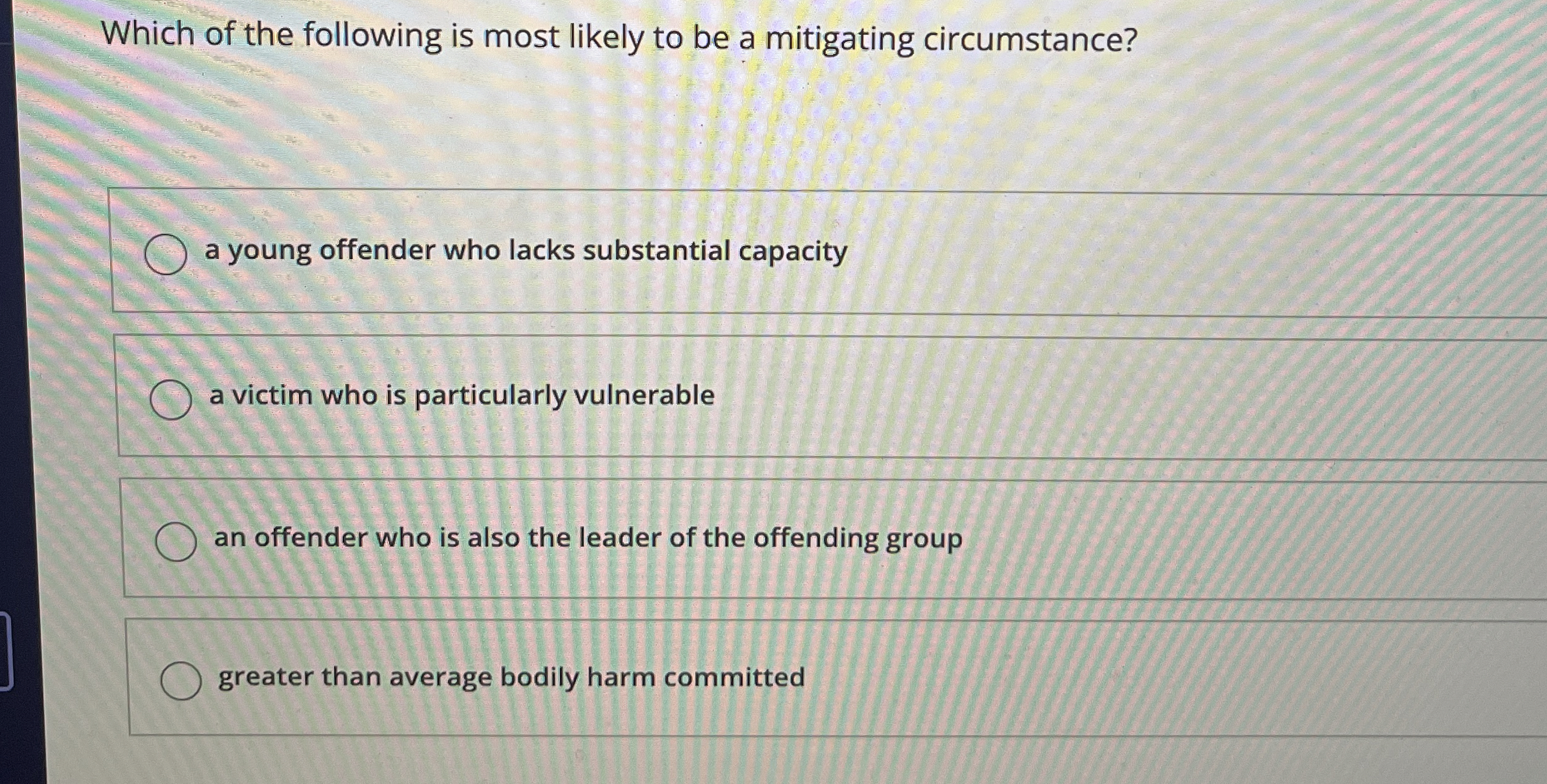 Solved Which of the following is most likely to be a | Chegg.com