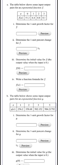 Solved a. The table below shows some input-output pairs for | Chegg.com