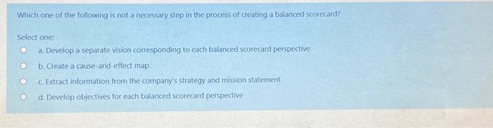 Solved Which one of the following is not a necessary step | Chegg.com