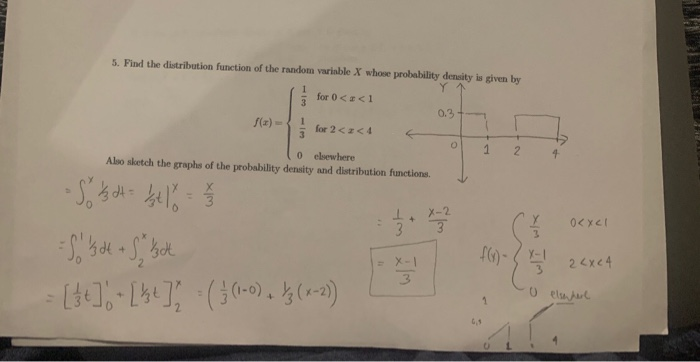 Solved 5. Find the distribution function of the random | Chegg.com