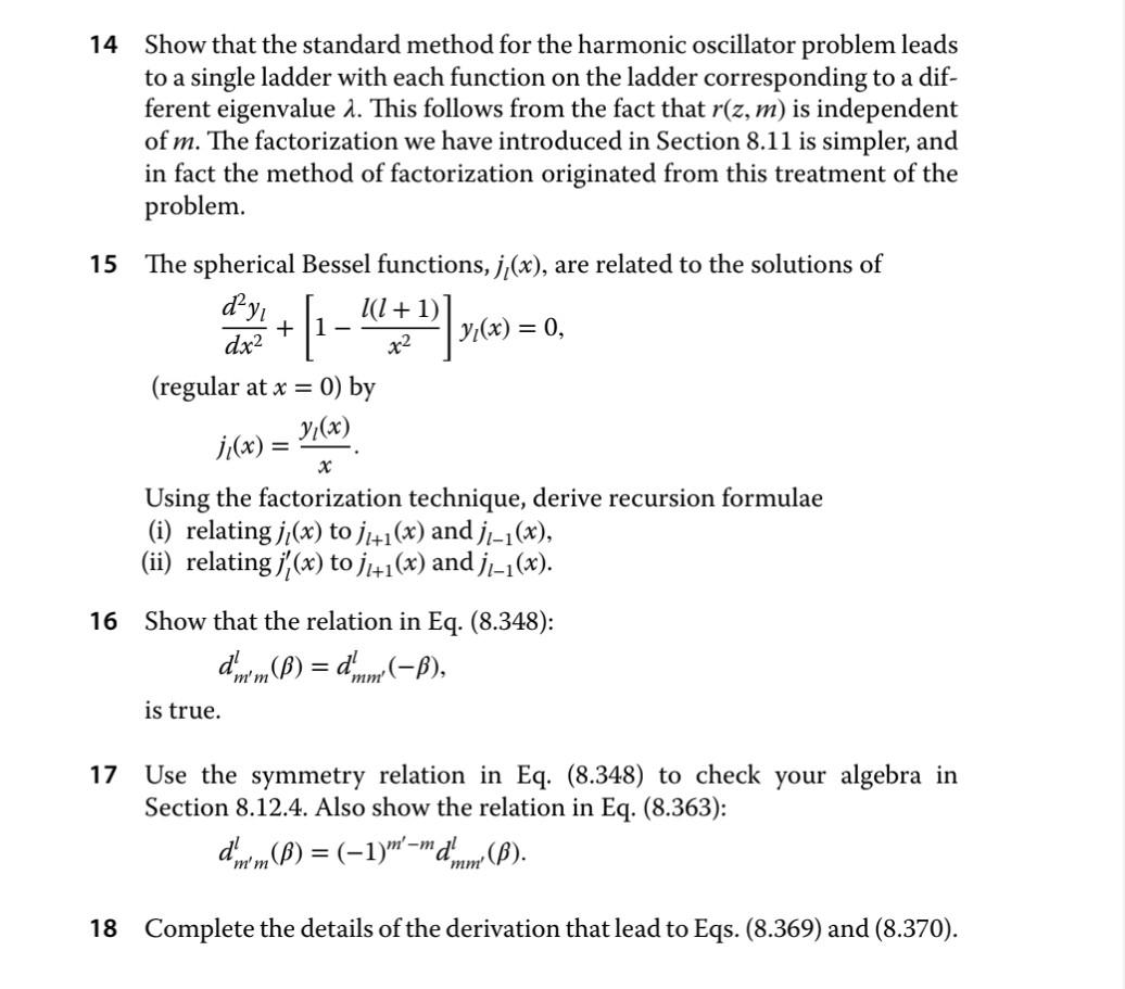 Solved 14 Show that the standard method for the harmonic | Chegg.com