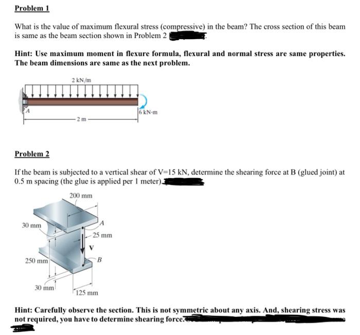 Solved What is the value of maximum flexural stress | Chegg.com