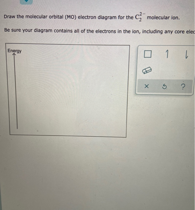 Solved Draw the molecular orbital (MO) electron diagram for | Chegg.com