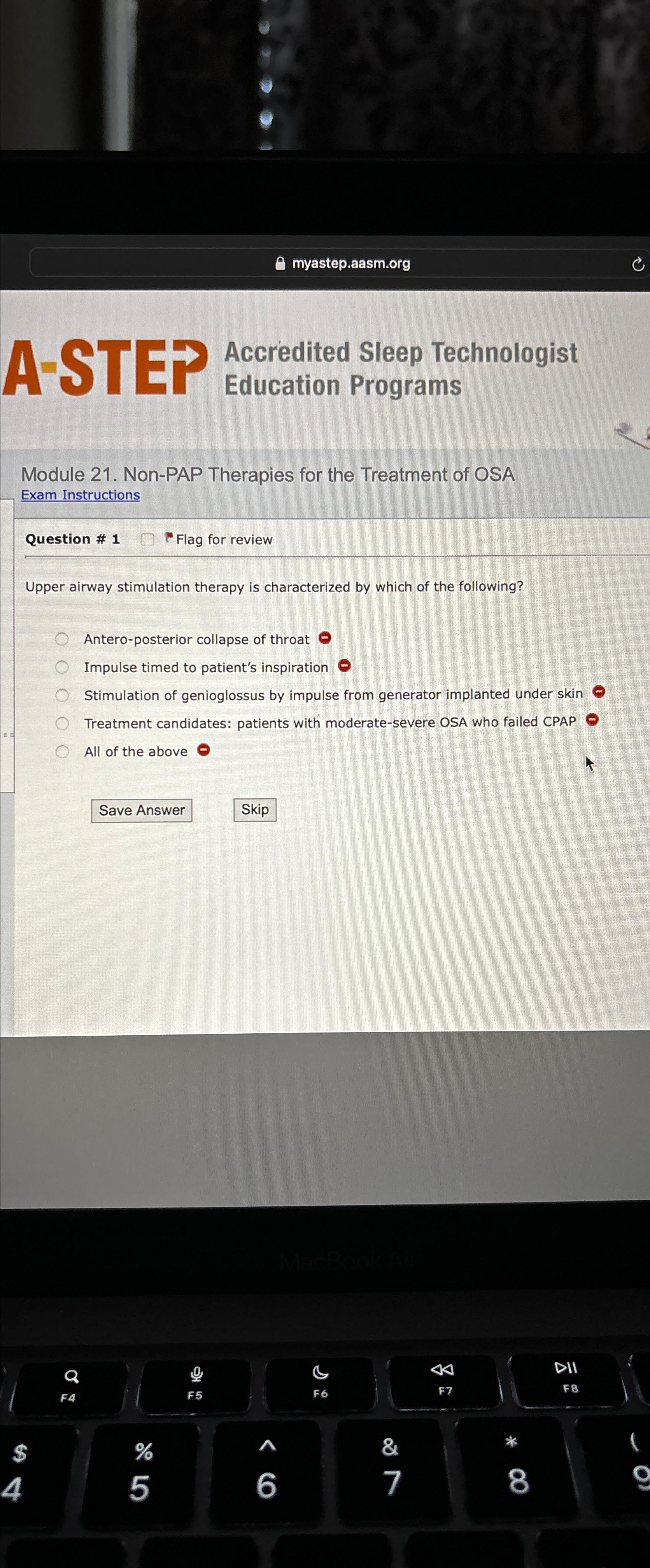 Solved ﻿T를Accredited Sleep Technologist