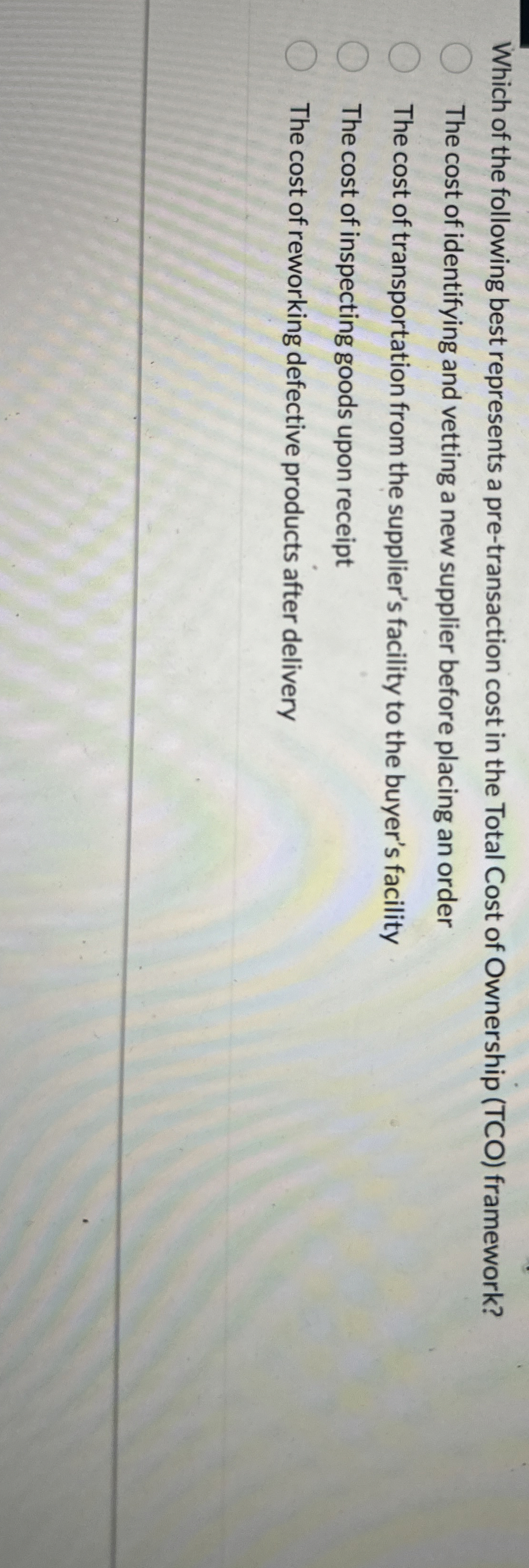 Solved Which of the following best represents a | Chegg.com