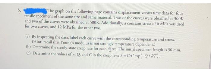 Solved 5. The graph on the following page contains | Chegg.com
