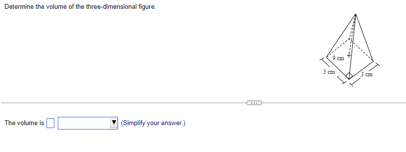 Solved Determine the volume of the three-dimensional | Chegg.com