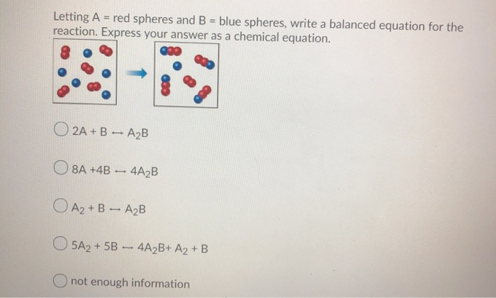 Solved Letting A = red spheres and B blue spheres, write a | Chegg.com