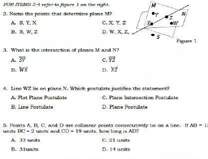 Solved M N For Items 2 4 Refer To Figure 1 On The Right 2 Chegg Com