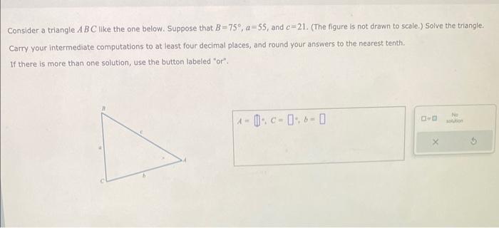 Solved Consider a triangle ABC like the one below. Suppose | Chegg.com