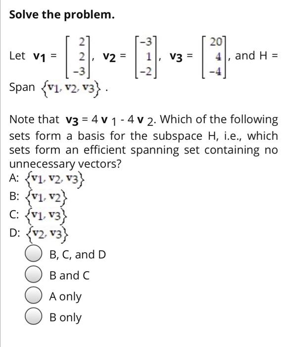 Solved Determine Whether V1 V2 V3 Is A Basis For R3 Chegg Com