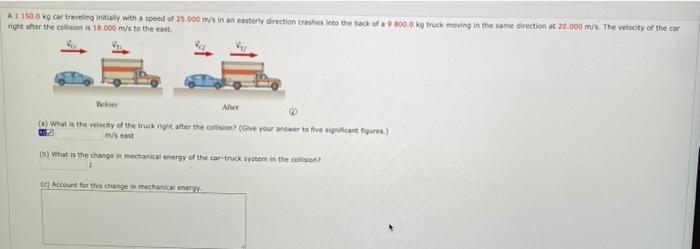 Solved A1 1500kg car traveling Intly with a speed of 25.000 | Chegg.com