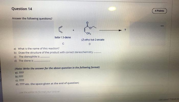 Solved Question 14 4 Points Answer the following questions? | Chegg.com
