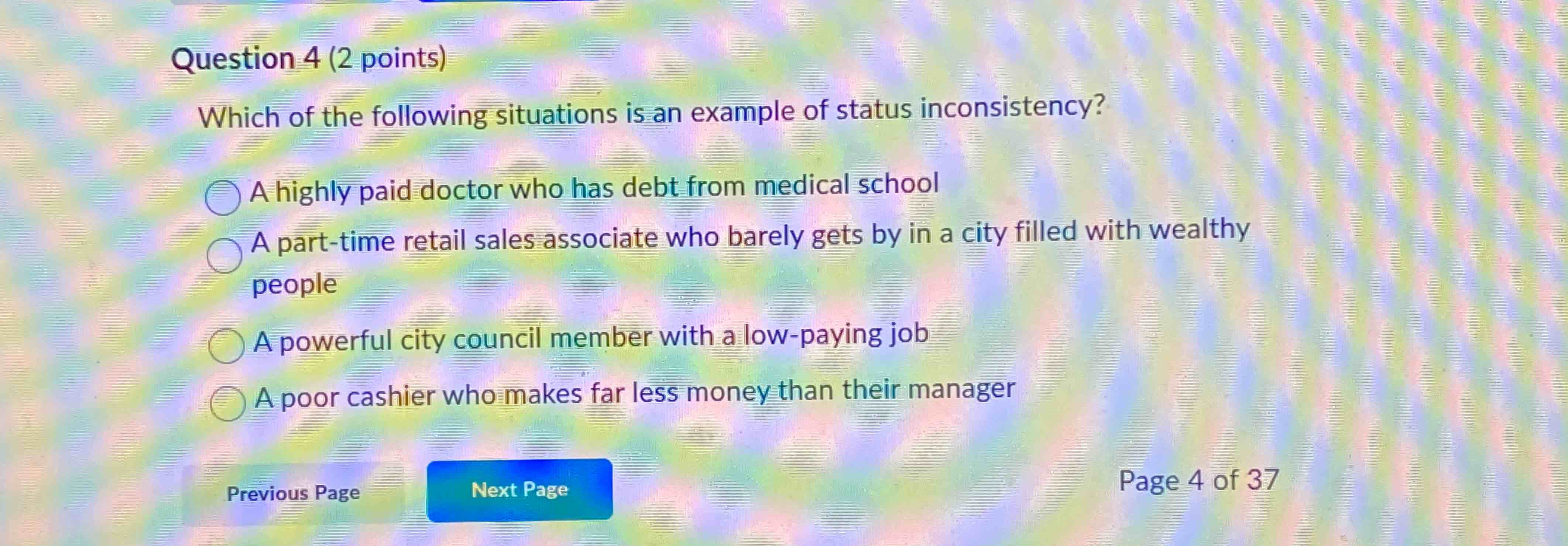 Solved Question 4 (2 ﻿points)Which of the following | Chegg.com