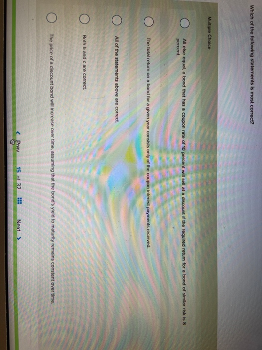 Solved Which statement is true? Multiple Choice All else | Chegg.com
