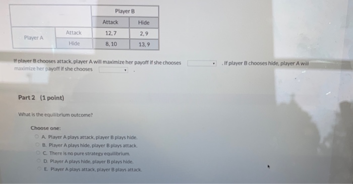 Solved See page 545 Question (1 point) 1st attempt Player 1 | Chegg.com