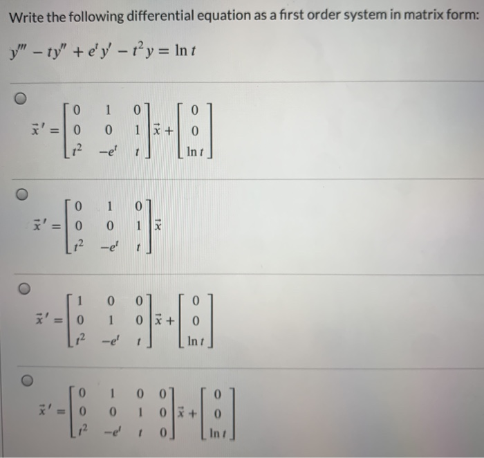 Solved Write The Following Differential Equation As A Fir Chegg Com