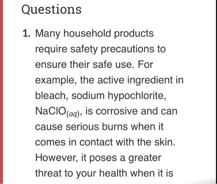 Household Products: How To Get Health and Safety Information