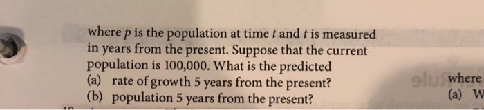 Solved 48. Population growth The rate of growth of the | Chegg.com