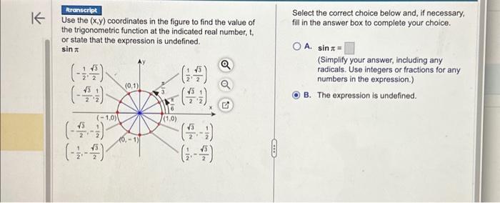 Solved A point P(x,y) is shown on the unit circle | Chegg.com
