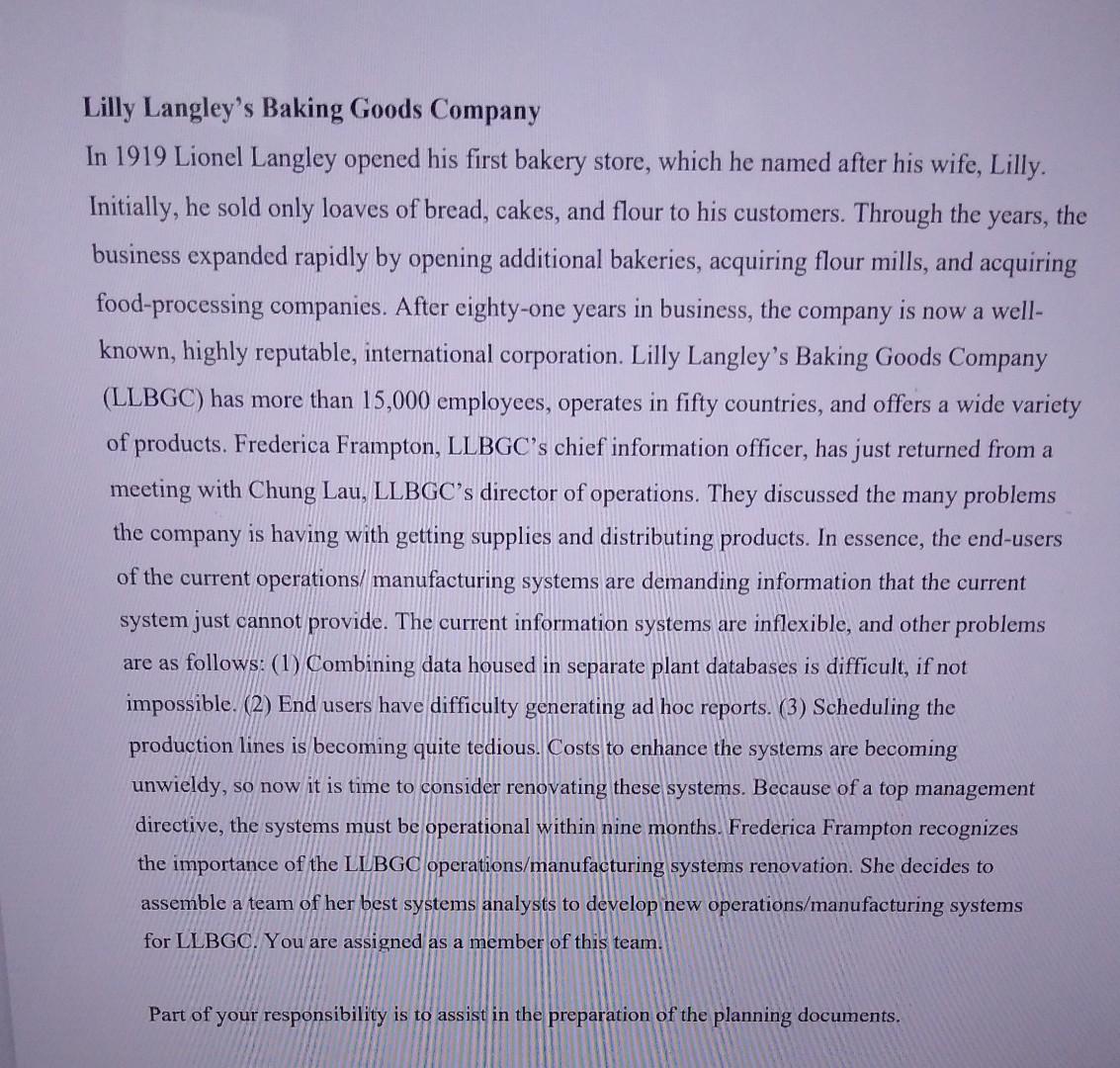 Lilly Langley's Baking Goods Company In 1919 Lionel
