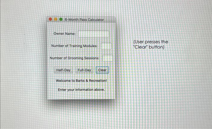 Solved Write a program to create a graphical user interface | Chegg.com