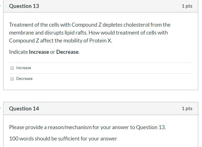 Solved Questions 8-14. You are studying a cell | Chegg.com